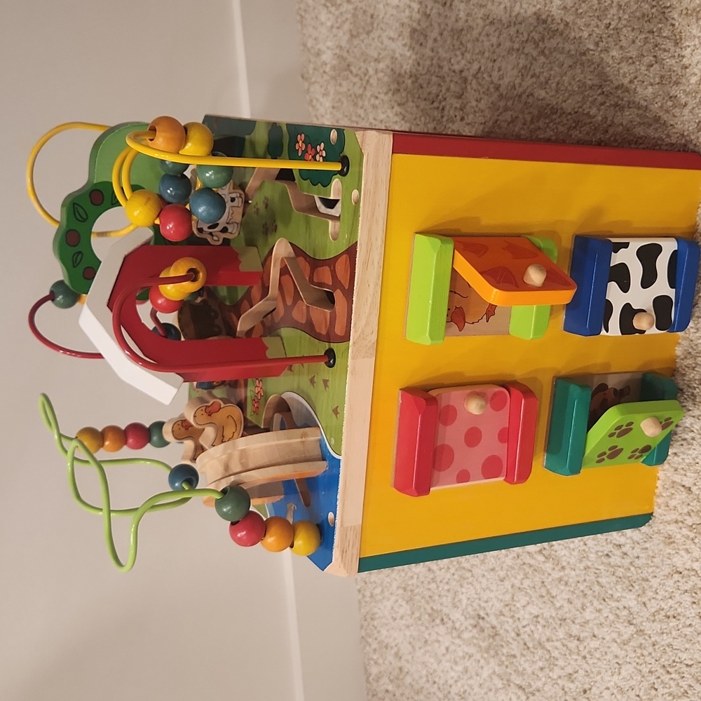 Wooden Activity Cube